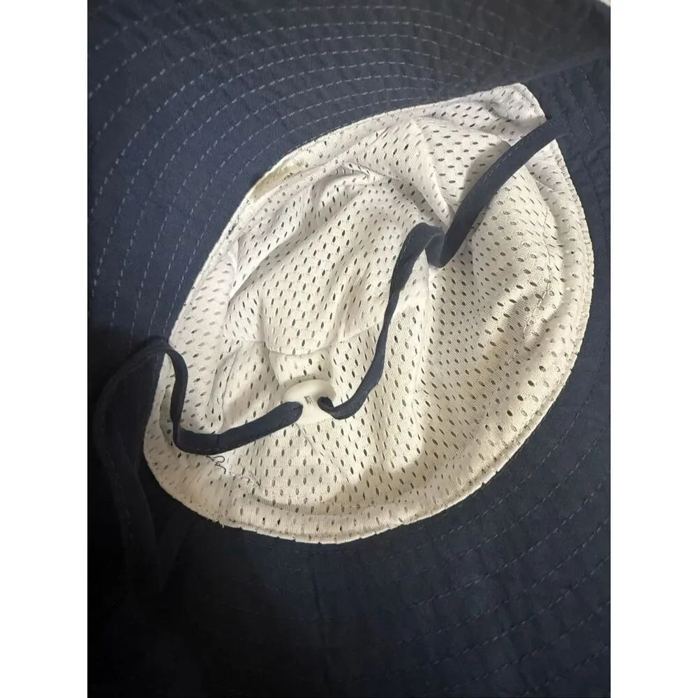 Furtalk Kids Smiley Face UPF 50 Bucket Sun Hat Navy Size 54cm